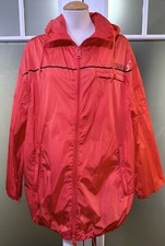 Prada Orange Oversized Hooded Rain Jacket Windbreaker Size XL