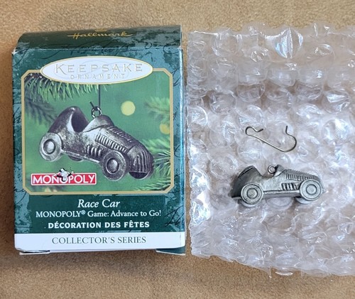 VTG HALLMARK 2001 "RACE CAR" MONOPOLY PEWTER MINIATURE KEEPSAKE ORNAMENT - Picture 4 of 9