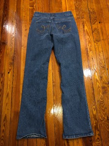 Riders-By-Lee-Jeans-size-6-M-Slim-Straight-Jegging-Embellished-Stretch-Blue