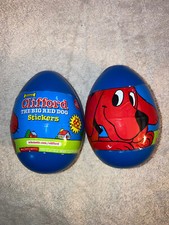 2 Vintage New/Sealed Clifford The Big Red Dog Stickers Set Eggs Collectibles