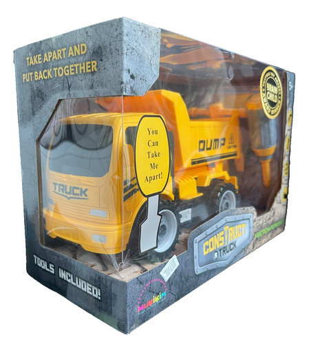 Mukikim CONSTRUCT A TRUCK Friction Powered Dump Truck Take Apart 5+ Award Winner - Picture 2 of 8