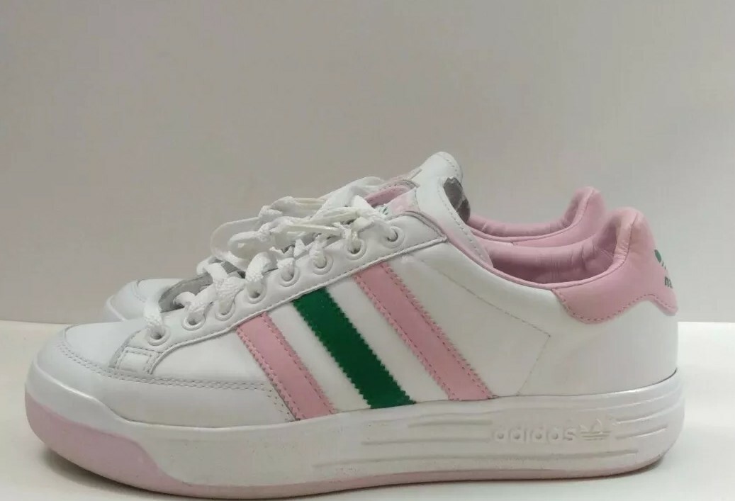 voks stavelse Afgang Adidas NASTASE LEA Retro Leather Shoes White Pink MultiColor Womens Size  8.5 | eBay