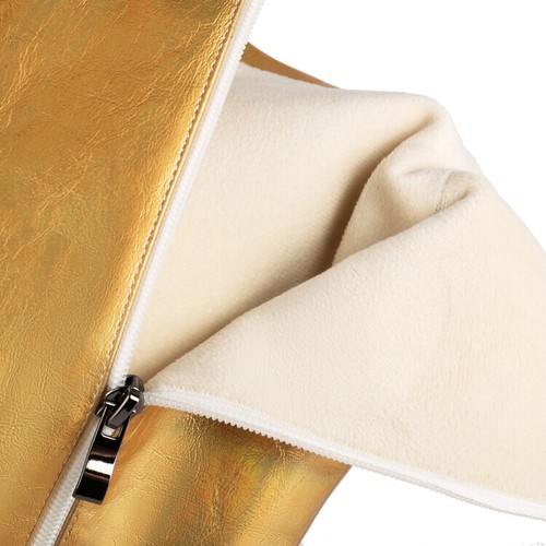 Women Mid Calf Boots Fashion Leather Square Toe Block Chunky Heel Shoes Party - Picture 7 of 23