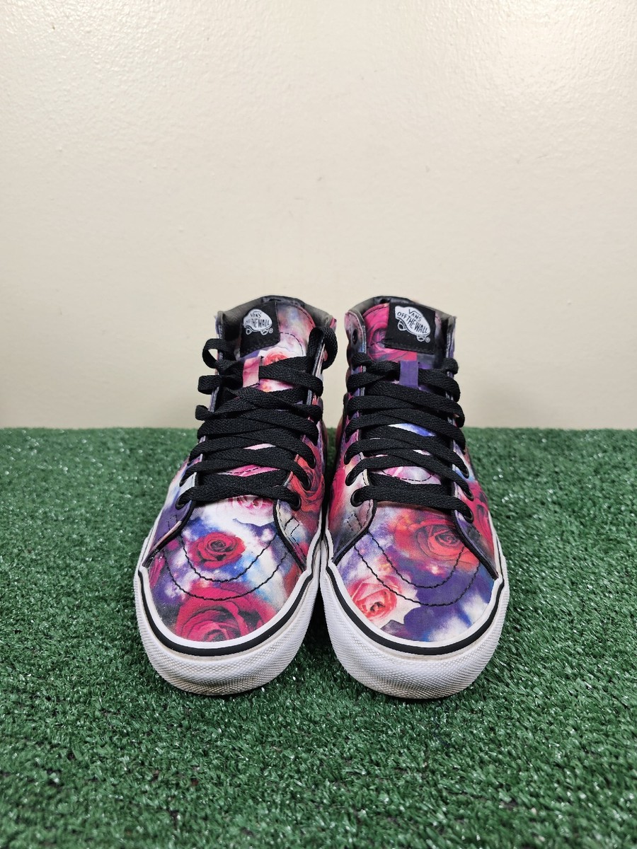 Vans Sk8 Hi Floral Womens Galaxy Rose High Top Skate Shoes Size 7 eBay
