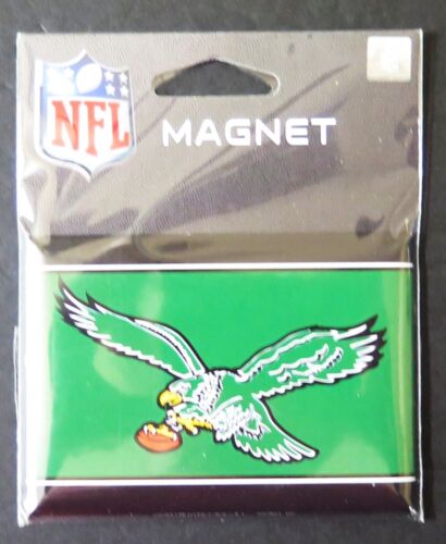 DEUX AIMANTS EN MÉTAL PHILADELPHIA EAGLES RETRO, 2,5" X 3,5" DE WINCRAFT