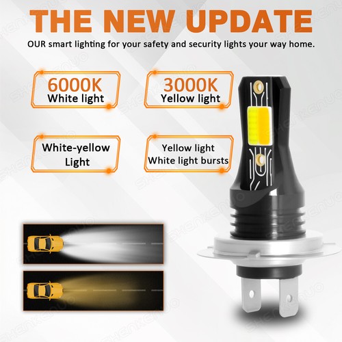 FOR FORD EDGE 2016+ 2x H7 40W LED HEADLIGHT BULBS KIT CANBUS ERROR FREE - Picture 3 of 10