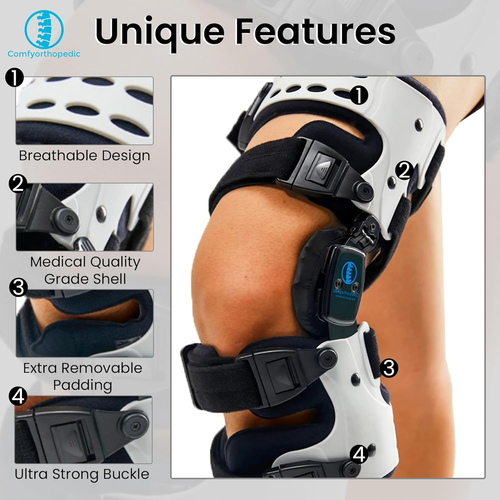 Ginocchiera scaricatore OA per dolore al ginocchio mediale, supporto artrite, osteoartrite, - Foto 6 di 12