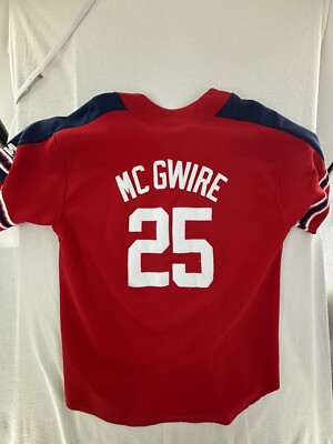 STARTER×CARDINALS McGwire #25 ベースボールシャツ Mark McGwire St Louis Cardinals #25 Fully Stitched Starter