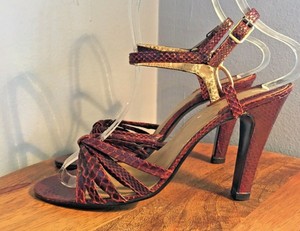 burgundy snakeskin heels