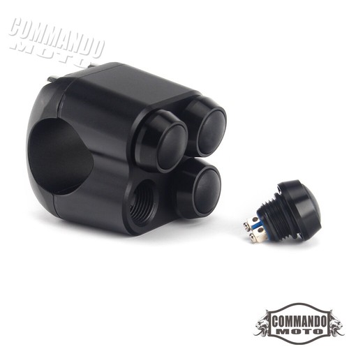 4 Button Handlebar Switch Hand Control Momentary Switch For Harley Dyna 7/8" Bar - Picture 5 of 8