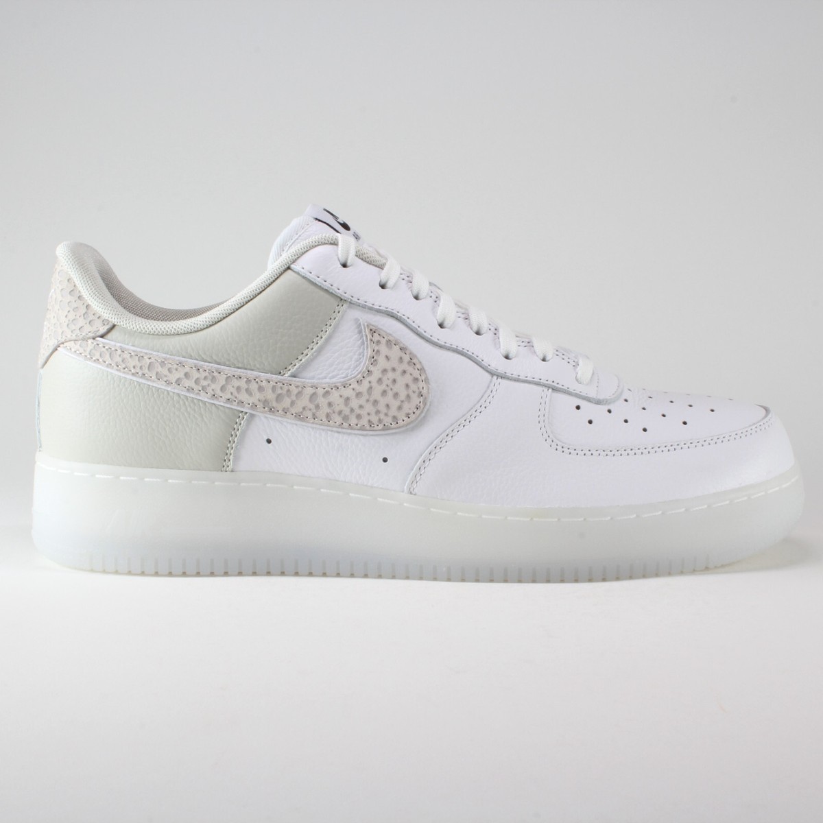 Nike By You Air Force 1 Low White Grey Safari HQ1035-901 Men's