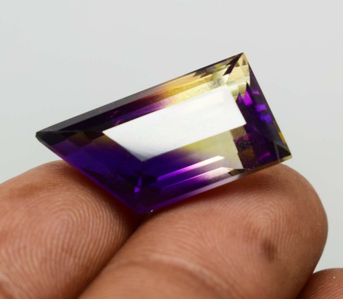 Schöner natürlicher Ametrin 19,05 Ct ausgefallener Schnitt zertifizierter loser Edelstein - Bild 4 von 8