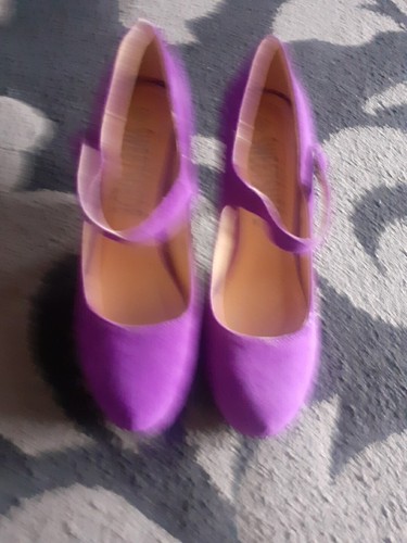 ladies Purple Heeled shoes size 5 - Picture 6 of 7