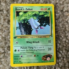 Pokémon TCG Brock's Zubat Gym Heroes 74/132 Regular 1st Edition Common