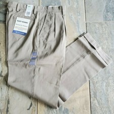 Dockers Easy Khaki Pleated Relaxed Fit D4 Stretch Pants Black or Beige SIZES NWT