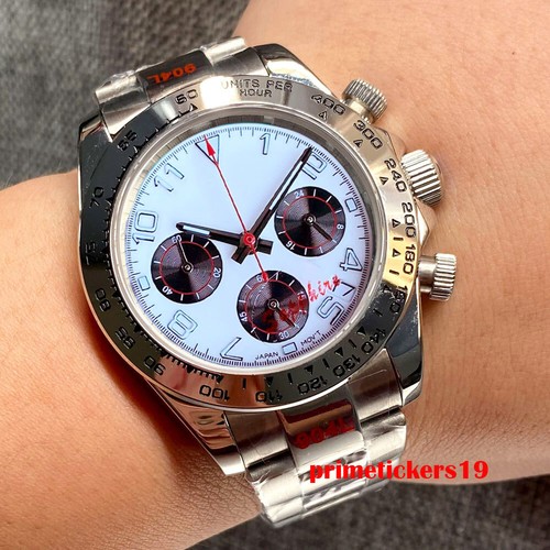 BLIGER Stainless Steel 39mm Men's Multifuction Watch Quartz Chronograph Sapphire - Picture 16 of 18