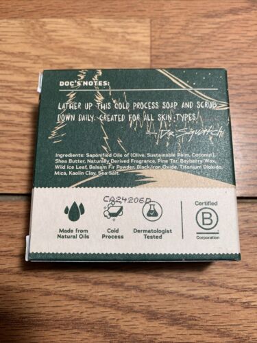 Alquitrán de pino nevado Dr. Squatch 5 oz. Jabón natural para hombre edición limitada mediano G nuevo en caja - Imagen 2 de 4