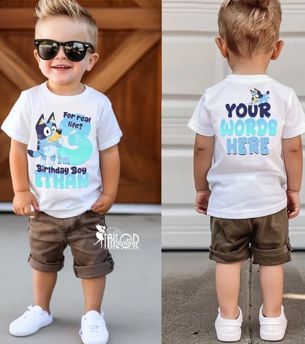 Conjunto de cumpleaños azul para niño, traje de cumpleaños azul, mezclilla azul, traje azul para perro - Imagen 2 de 12