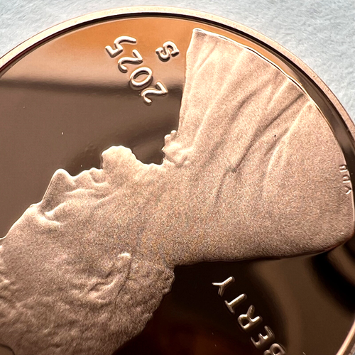 2025 S Lincoln Shield Cent Rim CUD Break Die Mint Error Proof DCAM 1c Penny Coin - Picture 21 of 24