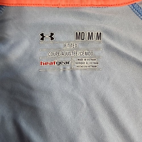 Women's Under Armour 1/2 Zip Iso-Chill Heat Gear Shirt, Blue, Medium, Pre-Owned - Picture 9 of 10