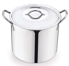 8-Qt Stainless Steel Stock Pot with Metal Lid