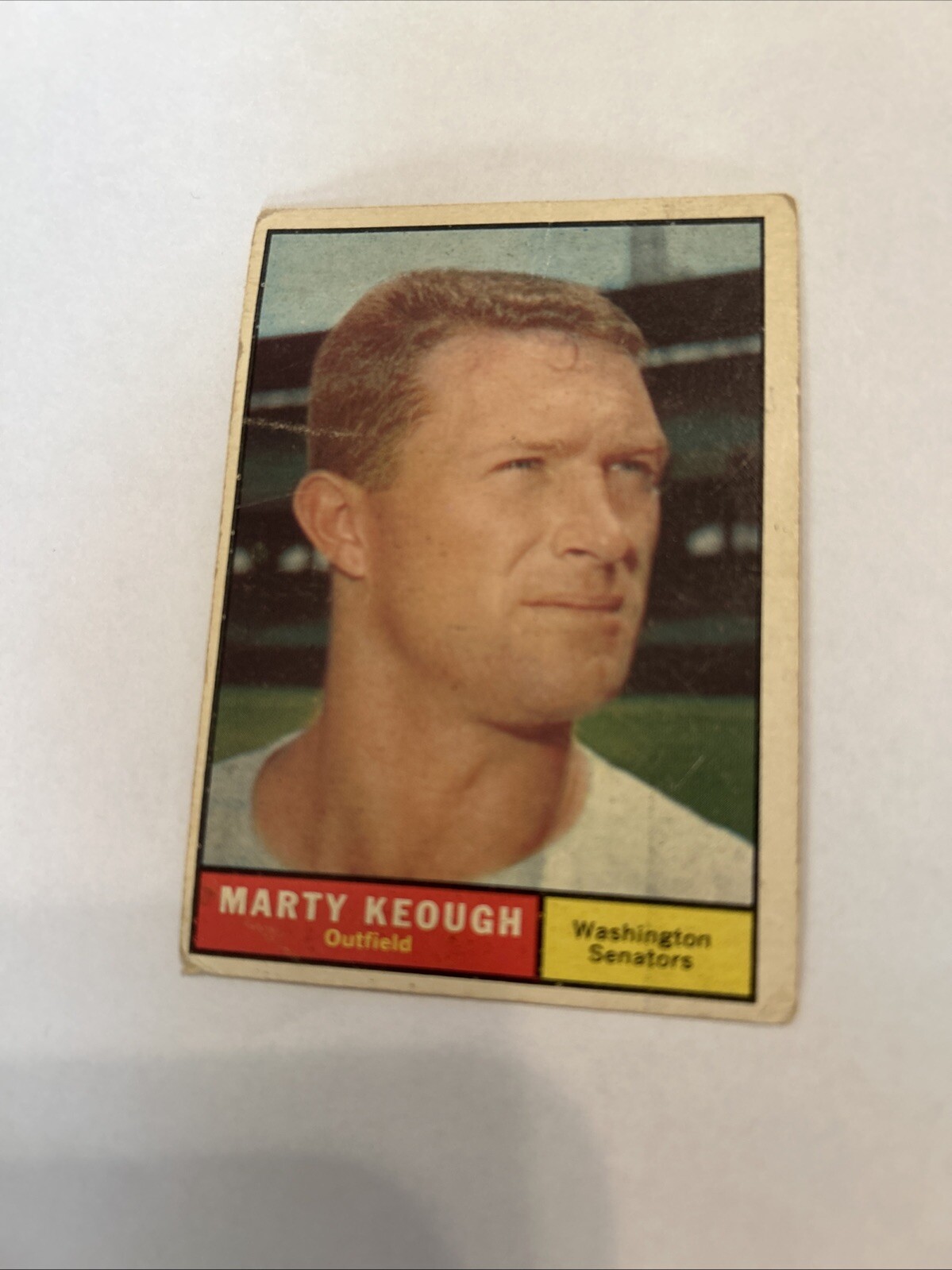 1961 Topps Baseball Card #146 Marty Keough Washington Senators Vg Free Shipping!