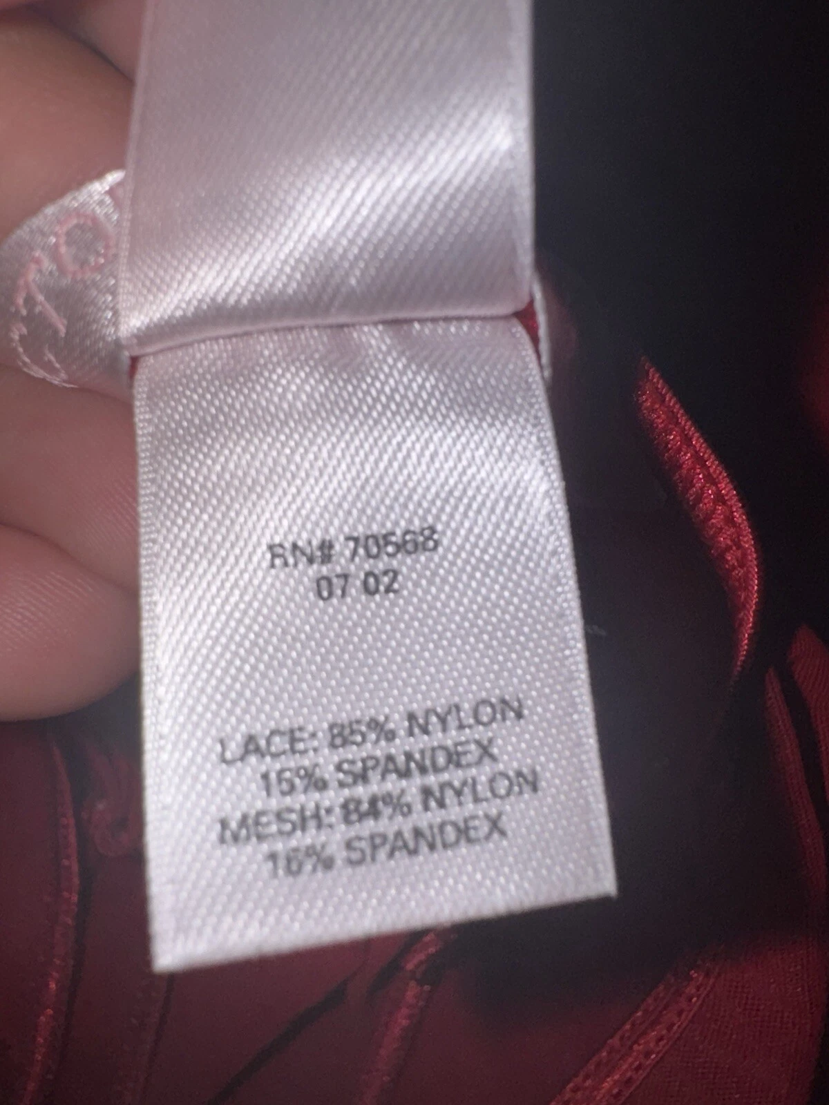 UNDERCOVER Abito Slip Vintage Y2K Victoria’s Secret 2002 Rosso Pizzo Large