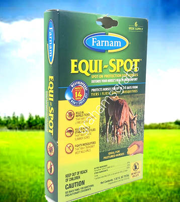 Farnam EQUI-SPOT SPOT ON PROTECTION FOR HORSES FLY CONTROL 6 WEEK SUPPLY