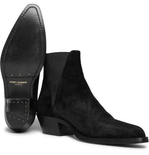 Stivali Chelsea Nuovi con etichette Saint Laurent Dakota in pelle scamosciata EU39,5 US 6,5 552489 BT300 - Foto 4 di 7