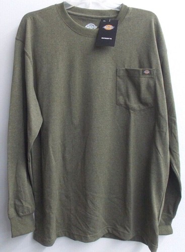 Dickies Long Sleeve Heavyweight Pocket Tee.  Dickies Pocket T WL450 HMLD Mil Hea - Picture 1 of 3
