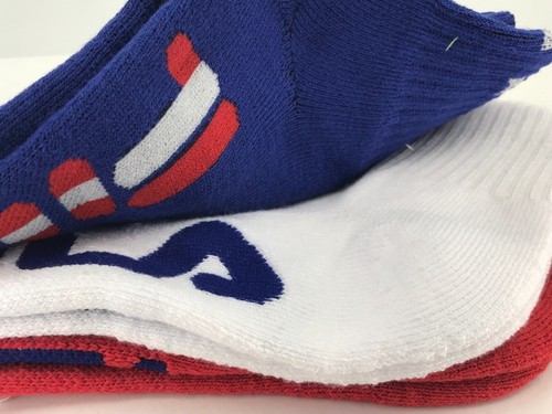 Women's FILA Socks, Red White Blue Quarter Crew Socks, 3 Pair,  $29 MSRP 🎾🎒 - Picture 12 of 12