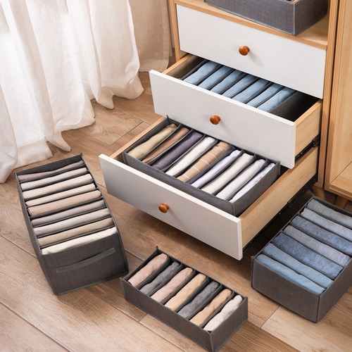 6/7/9/11 Clothes Organiser Wardrobe Storage Box Clothing Drawer Divider Mesh - Picture 12 of 40