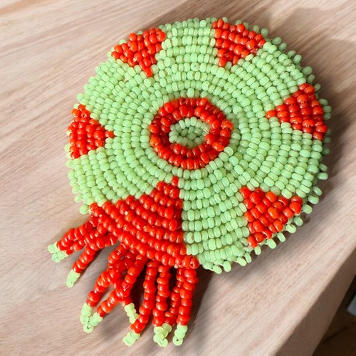 Medallón broco con cuentas navajo recuerdo nativo americano vintage - Imagen 7 de 8