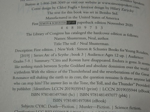ARC OF A SCYTHE TRILOGY by NEAL SHUSTERMAN PAPERBACK 1ST EDITIONS - Picture 9 of 9