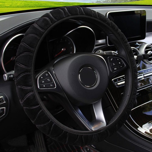 Car Steering-Wheel Cover Soft Plush Warm Comfort Universal Accessory For Winter - Picture 13 of 17