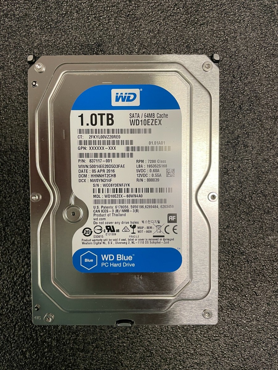 WD 1 TB Sata Hard Drive, WD10EZEX | eBay