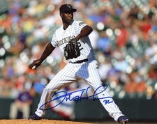 LATROY  HAWKINS   COLORADO  ROCKIES #32    SIGNED AUTOGRAPHED 8X10  PHOTO 