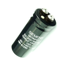 2x Vintage Siemens Elko 2200uF 100V - B41455 - N9228 DIN 41250 Capacitor