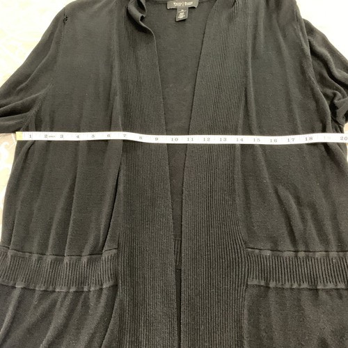 White House Black Market Pullover Damen XL schwarz 3/4 Arm silber Knopf bequem - Bild 8 von 12
