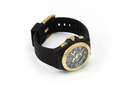 TechnoMarine TM-119016 Cruise Star Gold 45mm Roman Numeral-Dial w/Stones - Video 1 of 1