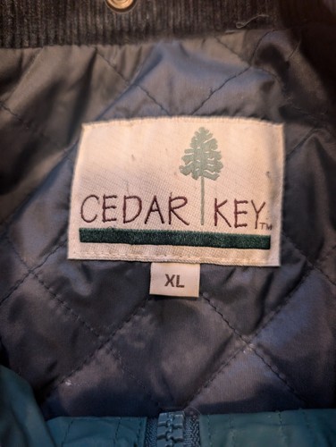 Cedar Key Jacket Mens XL PVC Waterproof Insulated Rain Forrest Green Hooded Rain - Picture 9 of 22