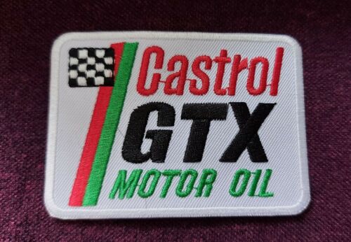 Castrol GTX Motor Oil Sew / Iron On Patch Motorsports Motor Racing Oils Fuels - Foto 1 di 3