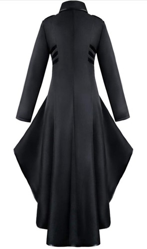 Medieval Steampunk Jacket For Women- Vintage Costume Button Trailcoat - Medium - Picture 2 of 6