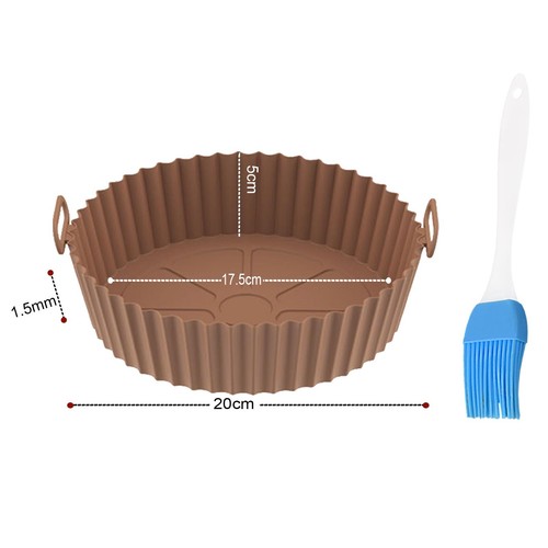 Air Fryer Silicone Pot Air Fryer Basket Liner Non-Stick Reusable Baking Tray Mat - Picture 16 of 17