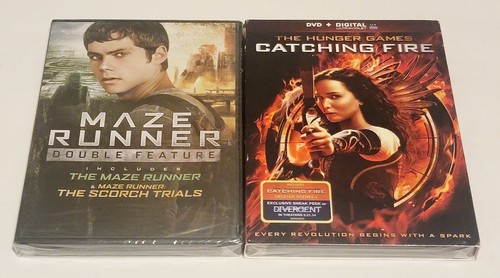 The Maze Runner Double Feature & Hunger Games Catching Fire DVD NEW SEALED