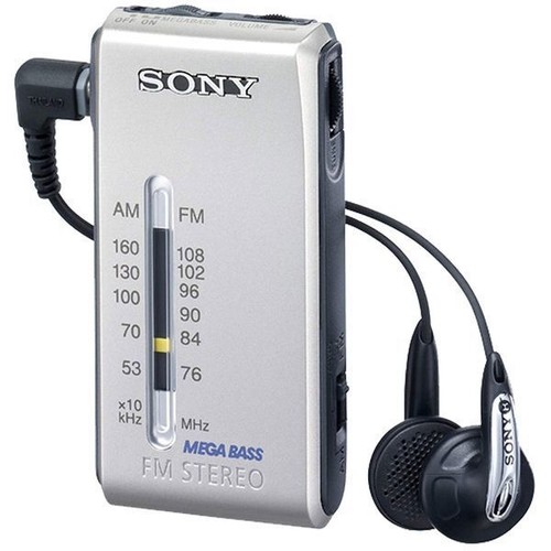 SRF-S84 Radio FM/AM Super Compact Radio Walkman Analogue Tune- Silver/Blue/gold - Picture 6 of 8