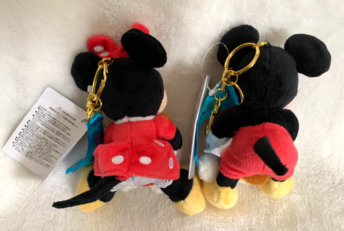 Neu Tokyo Disney Shibuya limitiert Mickey & Minnie & Hachico Hund Plüsch Schlüsselanhänger - Bild 8 von 10