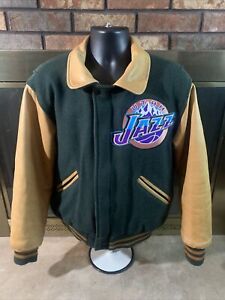 utah jazz leather jacket