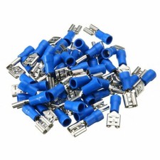 50pcs Female Spade Blade Wire Connectors Insulated Crimp Terminal 1.5-2.5mm