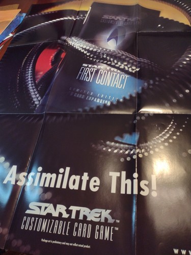 1997 Star Trek assimilate this customizable card game promo poster 25x33 dealer - Picture 9 of 10